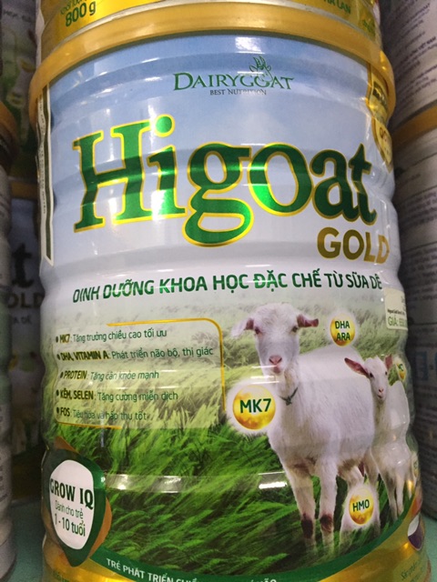 Sữa dê Higoat Gold GrowIQ loại 800g DairyGoat