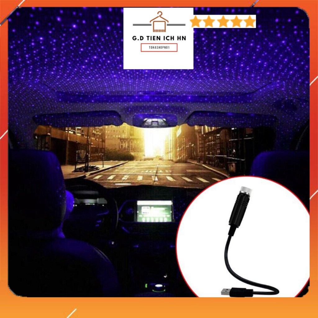 Đèn Led Chiếu Trần Xe Hơi Ô Tô Trần Nhà Cắm USB Tiện Lợi Tạo Bầu Trời Đầy Sao