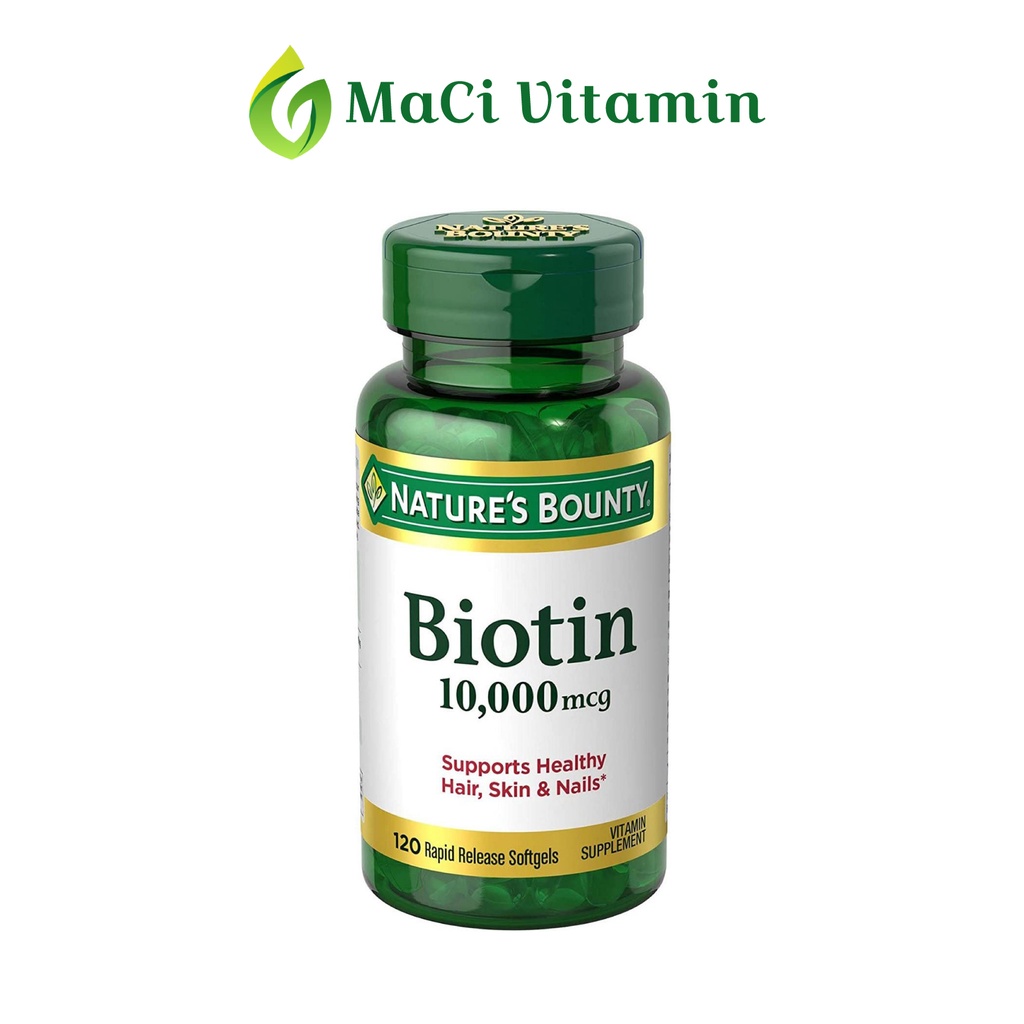 Vien uống tan nhanh Biotin 10000mcg - Nature's Bounty - Trao đổi chất, Hỗ trợ sức khỏe Da Tóc Móng - 120 viên