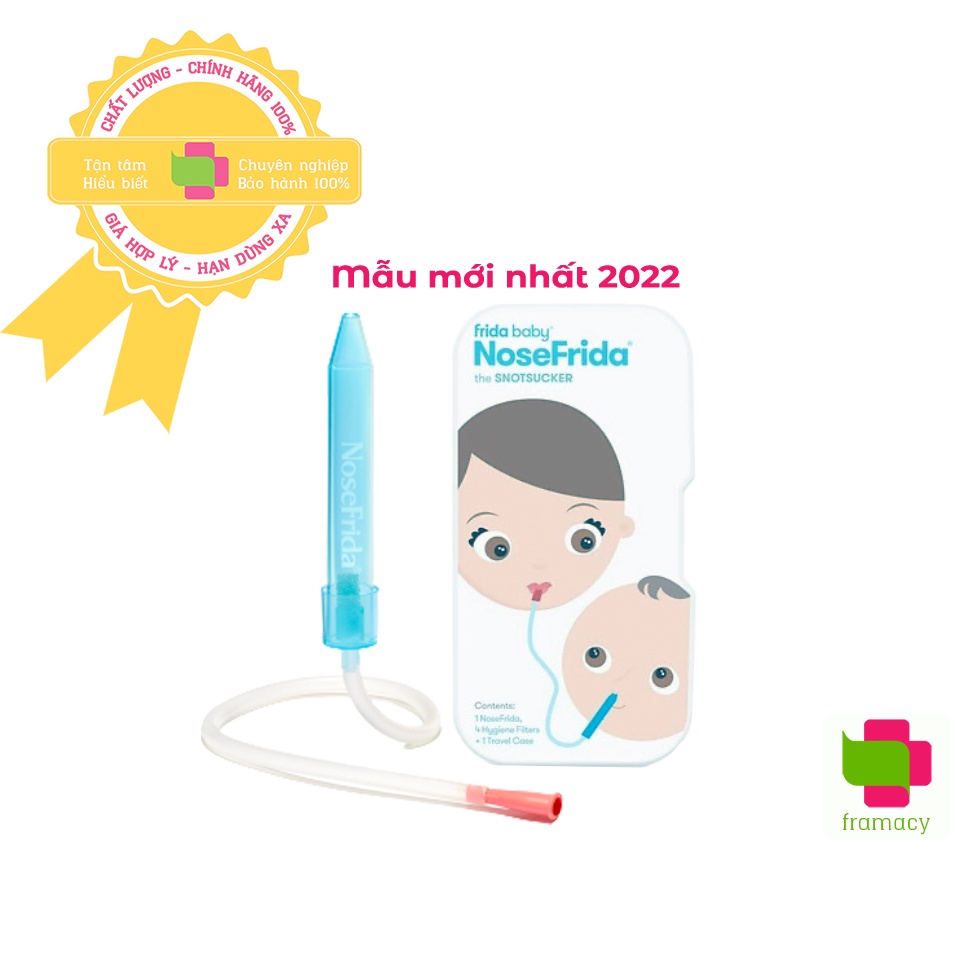 Dụng cụ hút mũi NoseFrida Nasal Aspirator, Thụy Điển giúp vệ sinh mũi cho trẻ từ sơ sinh đến 3 tuổi