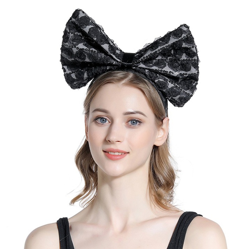 Băng Đô Nơ Đính Kim Sa Lấp Lánh