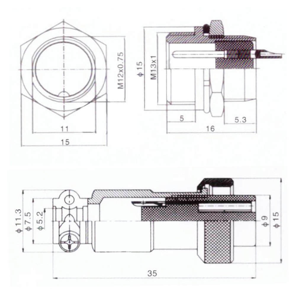 1 Set Đầu Nối Bằng Nhựa Gx12 Gx16 2 / 3 / 4 / 5 / 6 / 7 / 8 / 9 / 10 Pin Male + Female 12mm 16mm