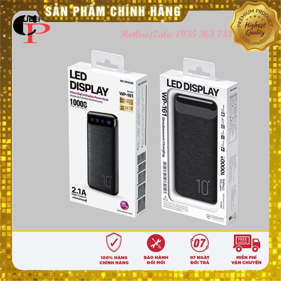 Sạc dự phòng 10000mAh 20000mah WK DESIGN WP161 WP163 pin dự phòng mini có đèn led - SATOPA OFFICIAL