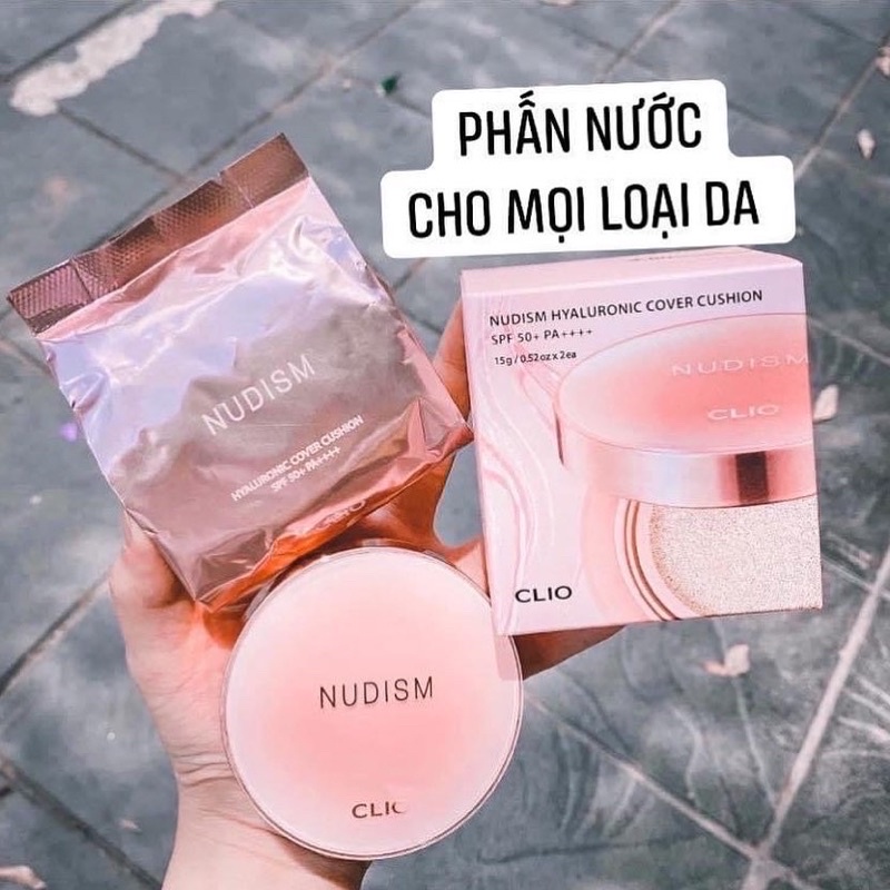 [FREE SHIP] Phấn Nước Cushion Clio Nudism Hyaluronic Cover