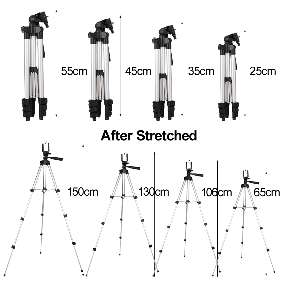 Chân Máy Ảnh Tripod Bằng Nhôm Có Thể Điều Chỉnh