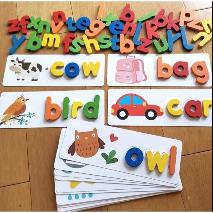 [Mã LIFETOYS1 giảm 30K đơn 99K] Bộ ghép chữ đánh vần tiếng Anh Spelling game bằng gỗ ETOYS giúp bé học tiếng Anh cực dễ