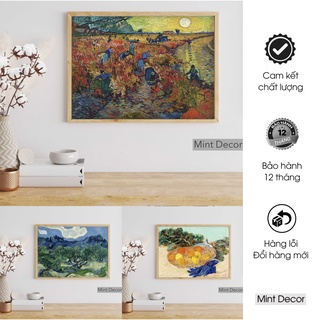 Tranh In Canvas Tranh Vincent Van Gogh Trang Trí - Khung Gỗ Tự Nhiên Sang Trọng