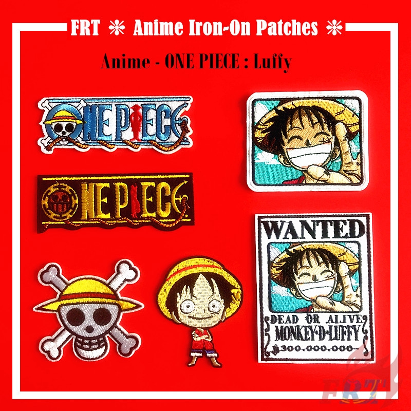 Bộ 1/2 miếng vá quần áo họa tiết Luffy