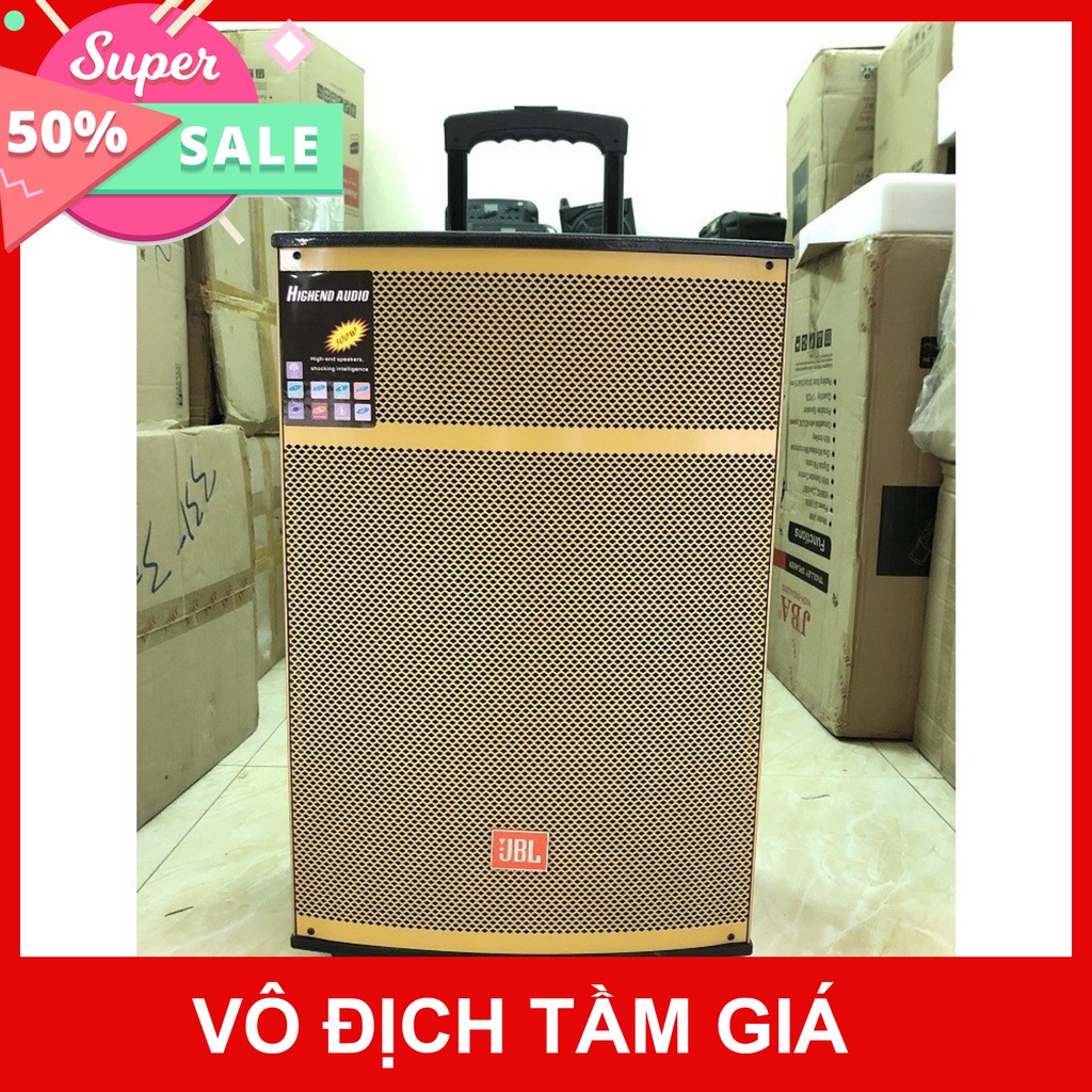 [Bạn Chắc Chắn Thích]  Loa kéo JBL Bass 40 Vàng Gold Công Suất Khủng, Tặng 2 micro không dây