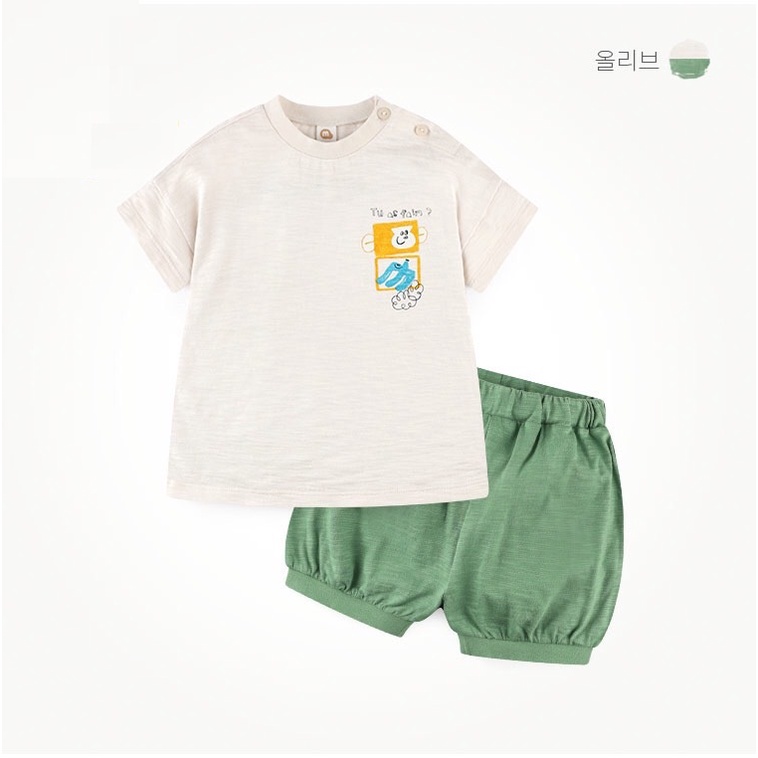 Bộ cotton xước bé trai bé gái ô vuông ngực MM. HA2238