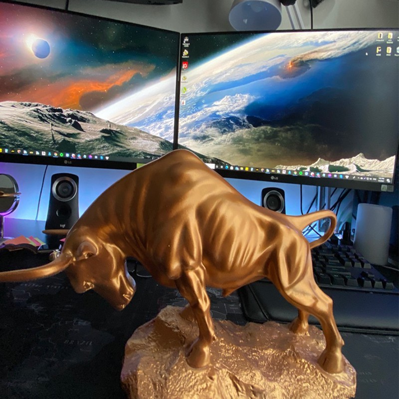 TƯỢNG TRÂU VÀNG, BÒ TÓT TRANG TRÍ BÀN LÀM VIỆC