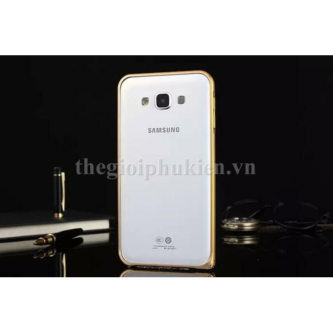 Ốp viền Samsung Galaxy E5 chỉ vàng bo tròn - Giá rẻ