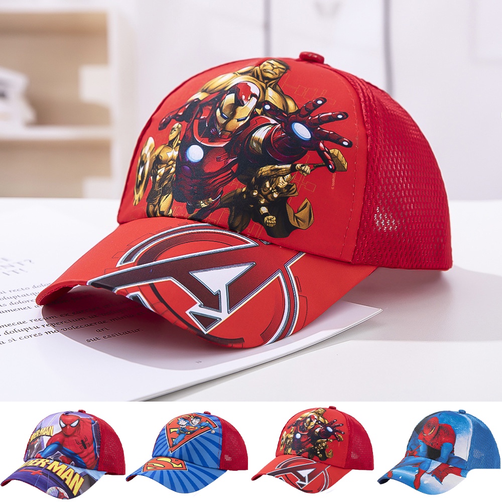 Mũ Lưỡi Trai In Họa Tiết Hoạt Hình Siêu Anh Hùng Cho Bé