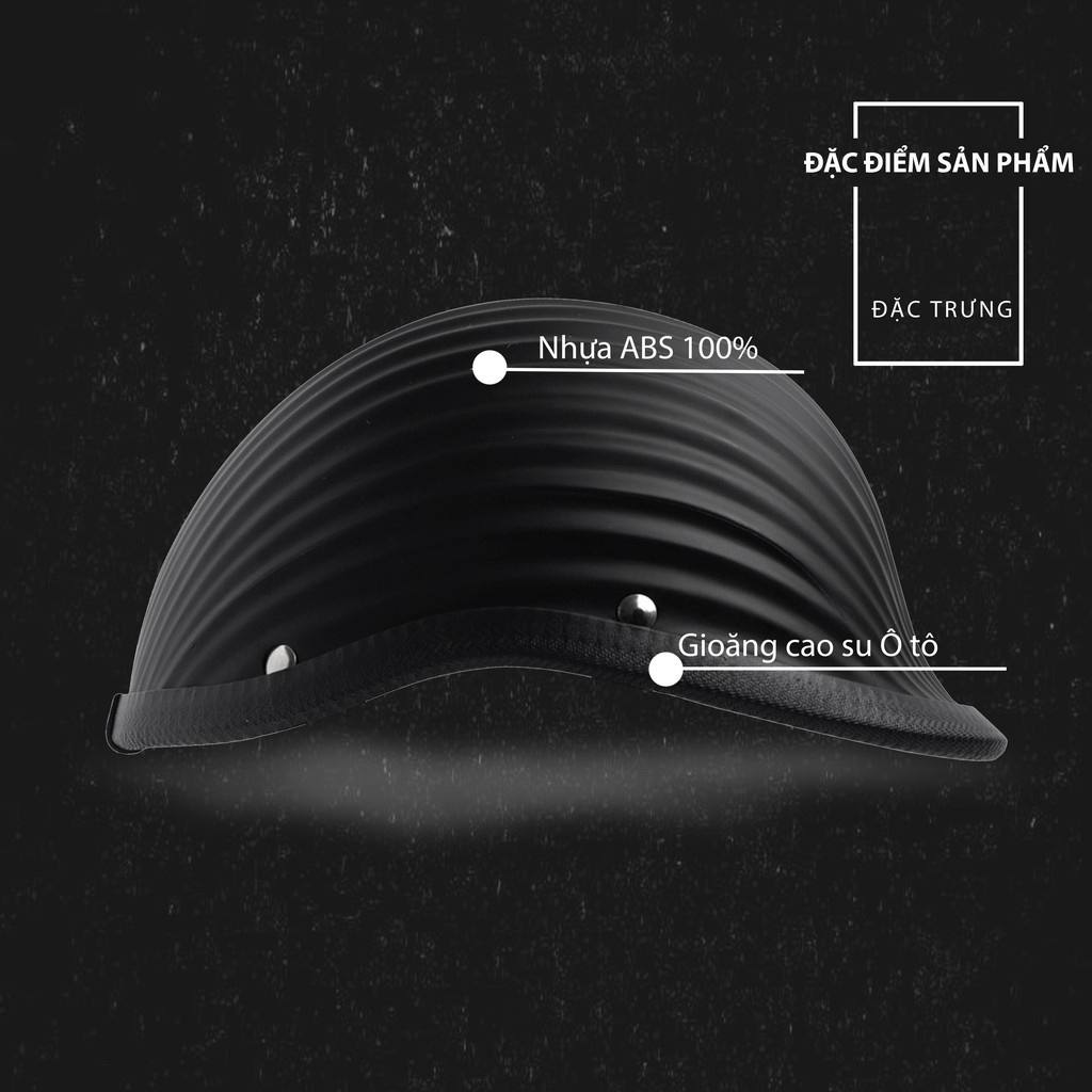 Mũ bảo hiểm ES Helmet nửa đầu Vỏ Sò nam chính hãng