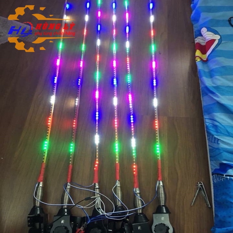 led ăng ten 7 màu 12v-24v dài 1m {test video} điện dùng chung