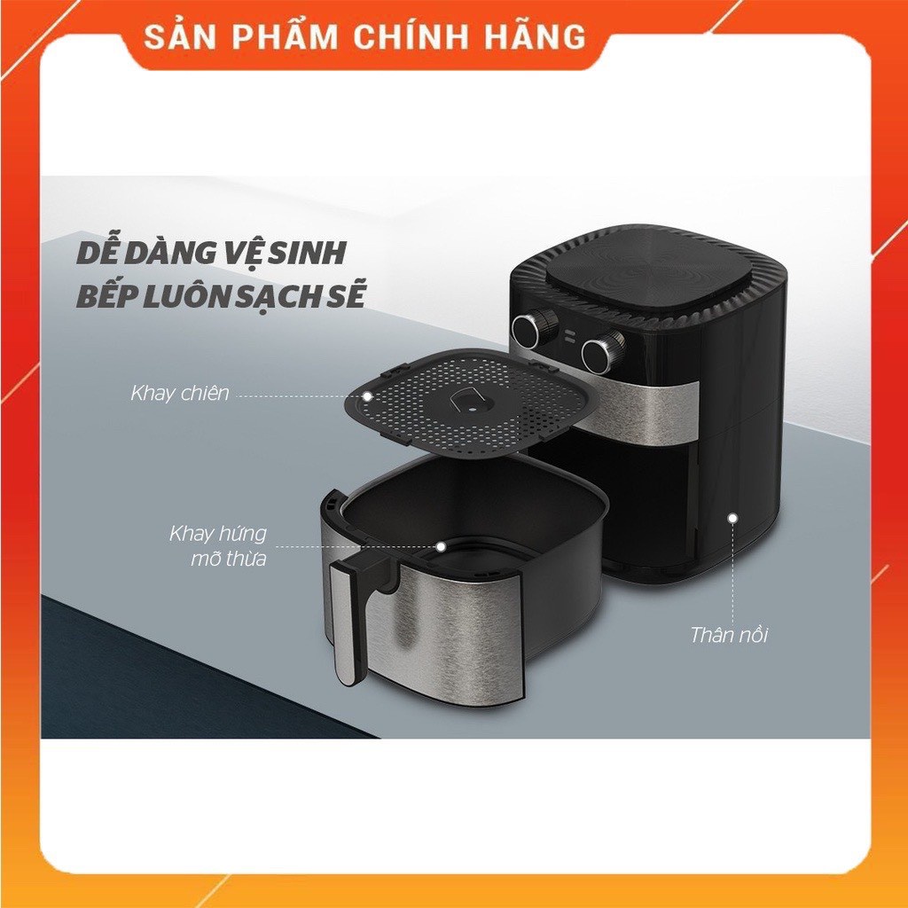 Nồi chiên không dầu Sunhouse SHD4026 6L công suất 1750W- Chính Hãng 12t Bảo Hành