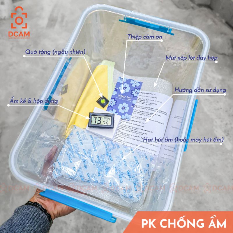 Hộp chống ẩm máy ảnh loại 11L - Bảo hành 1 đổi 1 trong 3 năm