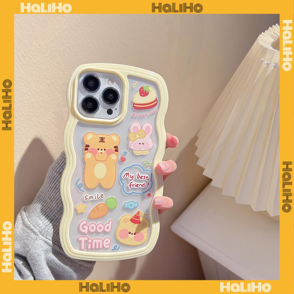iPhone Case Candy Color Wave 2-in-1 Silicone Soft Case Airbag Shockproof Protection Camera Cartoon Cute Compatible For iPhone 11 Pro Max 13 Pro Max 12 Pro Max 7Plus xr XS Max