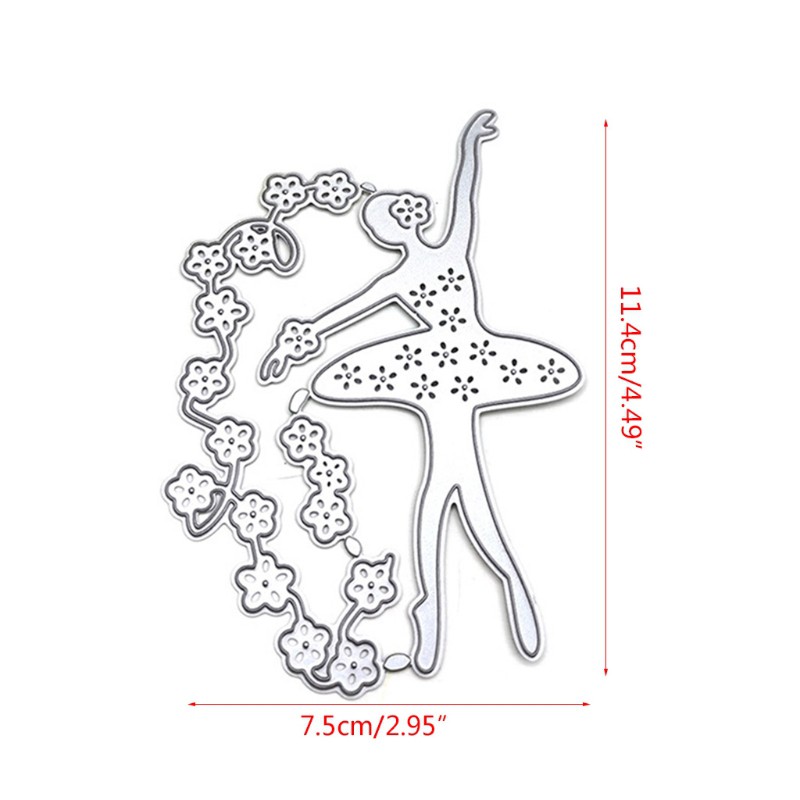 Khuôn Cắt Giấy Kim Loại Hình Cô Gái Múa Ba Lê