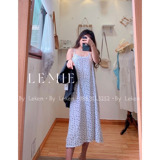 Váy Hai Dây Hoa Nhí Xẻ Tà 🦋 - Đầm Vintage Mới Kèm Ảnh Thật Video Shop Chụp ❤️