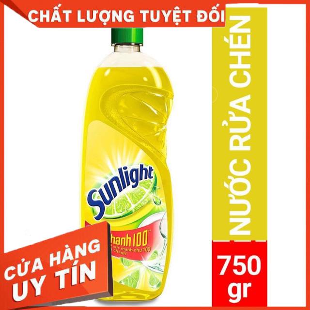 Nước rửa chén Sunlight 750 ml hương chanh dung dịch rửa chén Sunlight