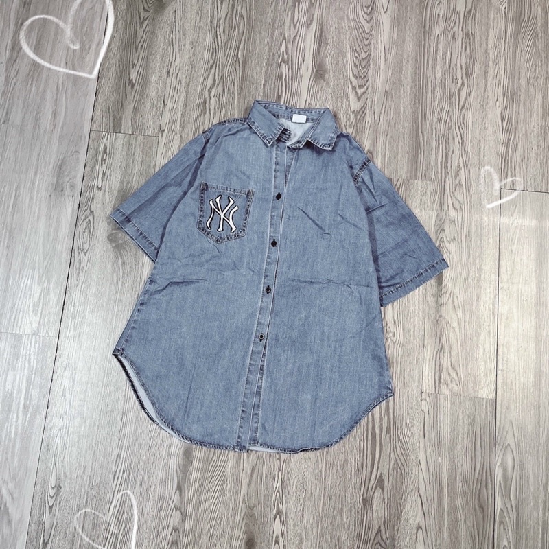 FREESHIP sét bộ áo jean bò thêu trữ kèm quần ngố sịn sò sang chảnh