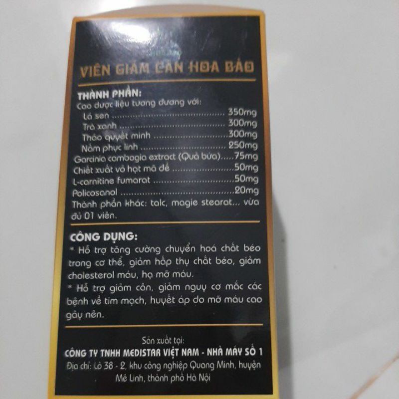 Viên giảm cân hoa bảo (hàng chính hãng cty hộp 45 viên) | BigBuy360 - bigbuy360.vn