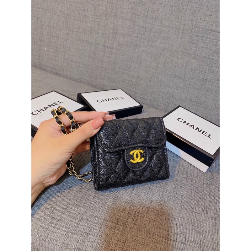 Ví xinh da gạo full box có dây đeo chéo