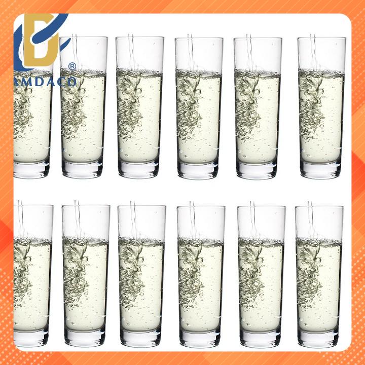 FREESHIP TOÀN QUỐC 50K - Bộ 12 Ly Cốc Thủy Tinh Ống 315ML Camdaglassco