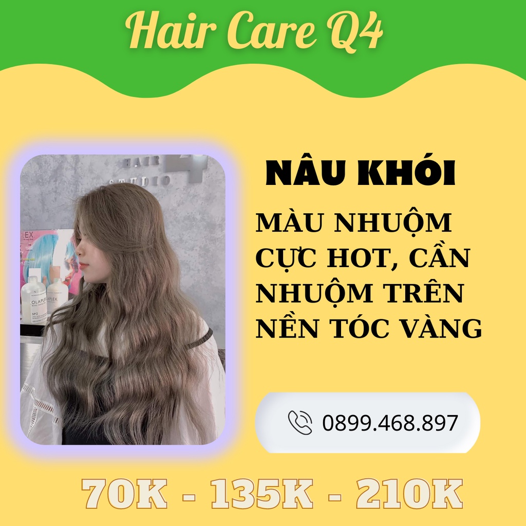 Thuốc Nhuộm Tóc Hot Trend Mùi Thơm Không Rát Da Màu Nâu Khói Sương Mù, Nâu Trà Sữa - Hair Care Q4