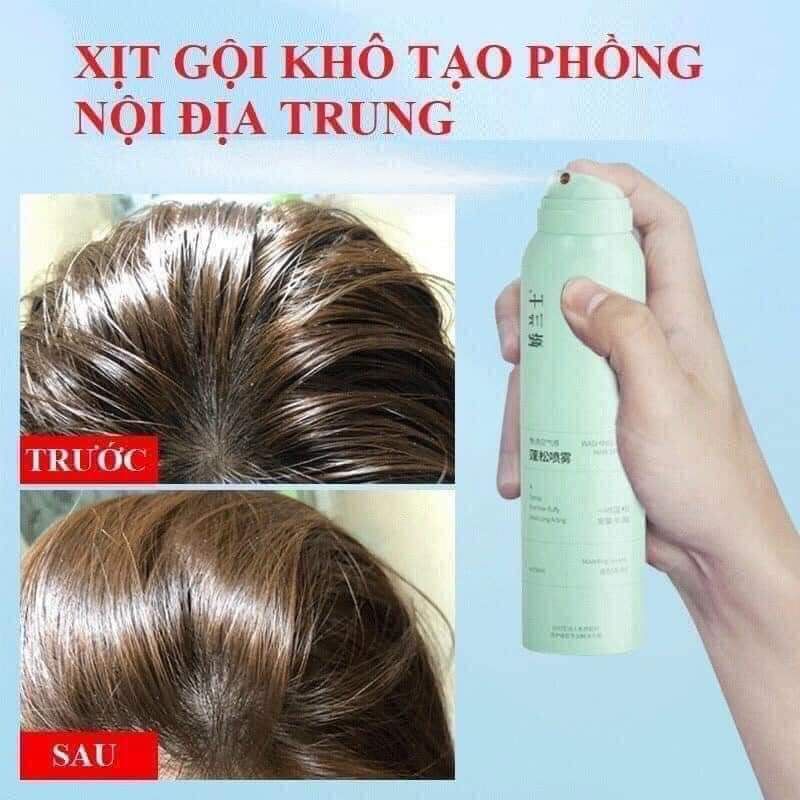 Dầu gội khô tóc xịt khô tóc tạo độ phồng nội địa Trung