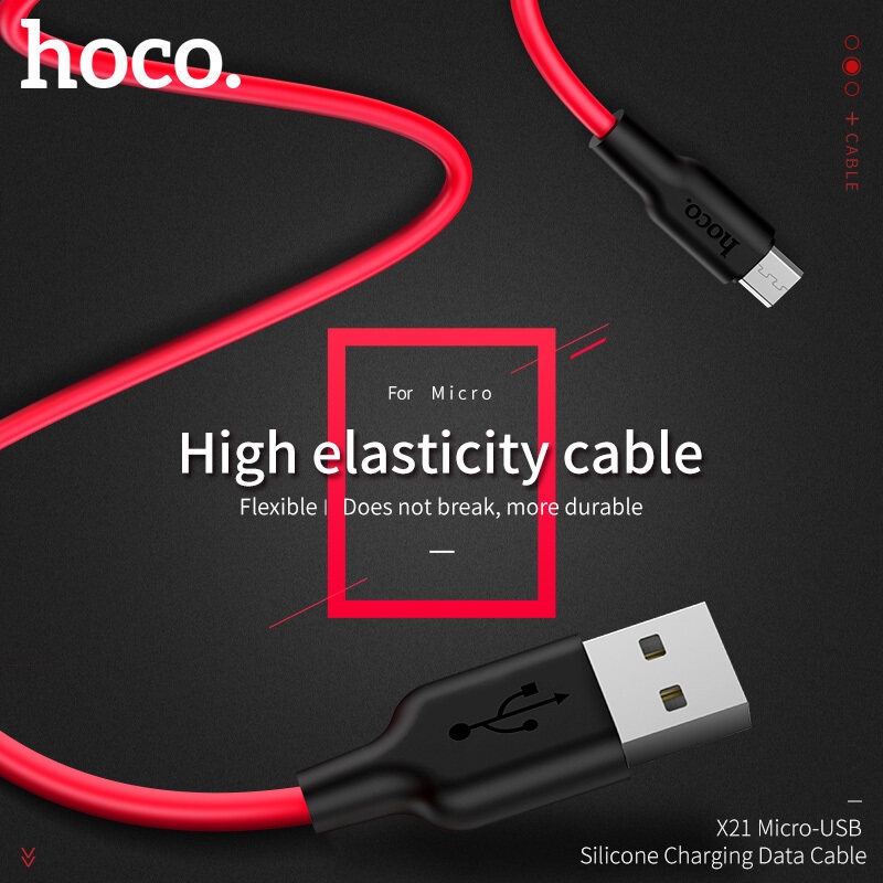 Cáp sạc nhanh HOCO. X21 Plus Micro USB 2.4A cho điện thoại Android