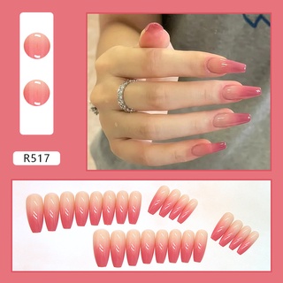 Hộp 24 Móng Tay Giả Màu Đỏ Gradient
