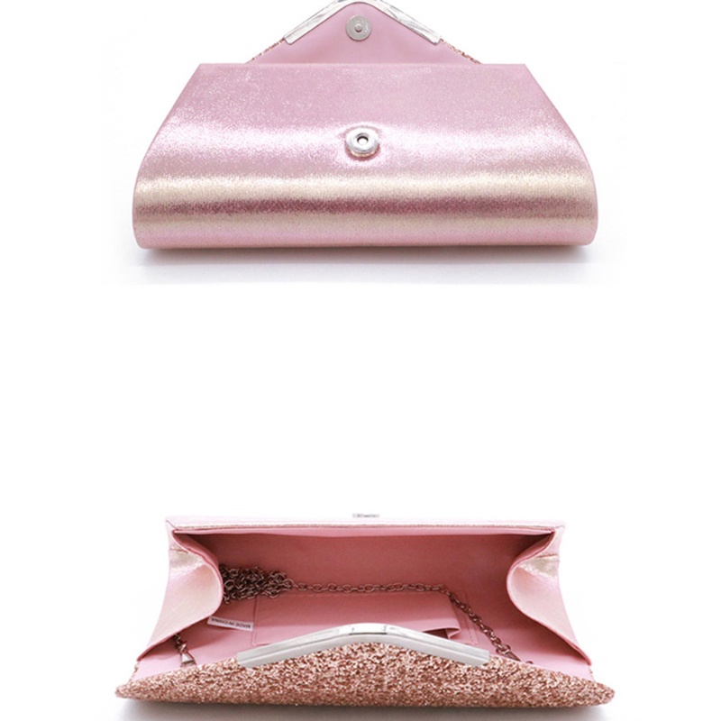 Túi Xách Da Pu 25cm Đính Kim Sa Phong Cách Âu Mỹ Cho Nữ