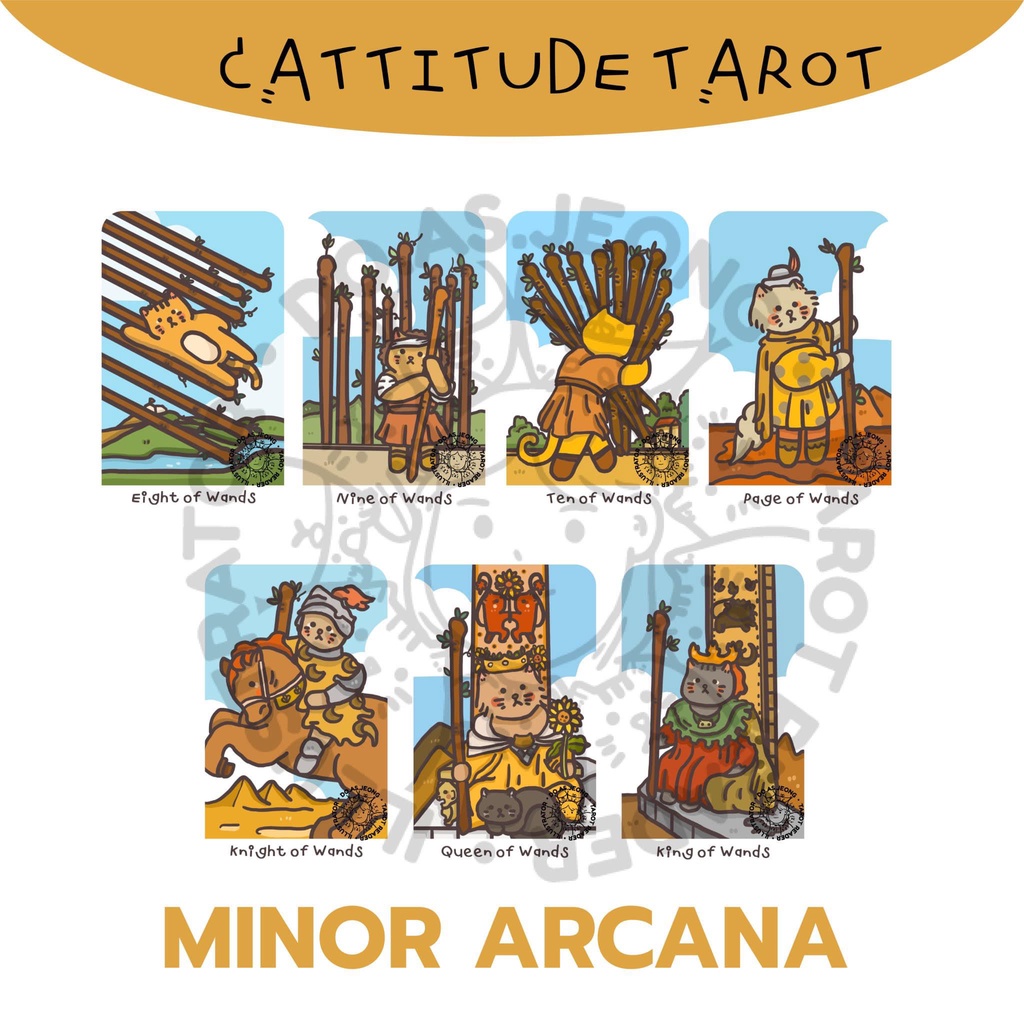 Cattitude Tarot Deck Card Games