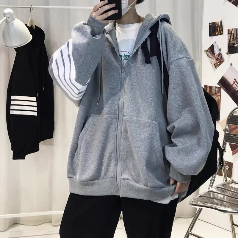 Hot Trend Áo Khoác Nỉ Chống Nắng Chống Tia UV Sọc Tay Cho Các Bạn Trẻ Học Đường Phong Cách Street Tyle Ulangzz Siêu Hot