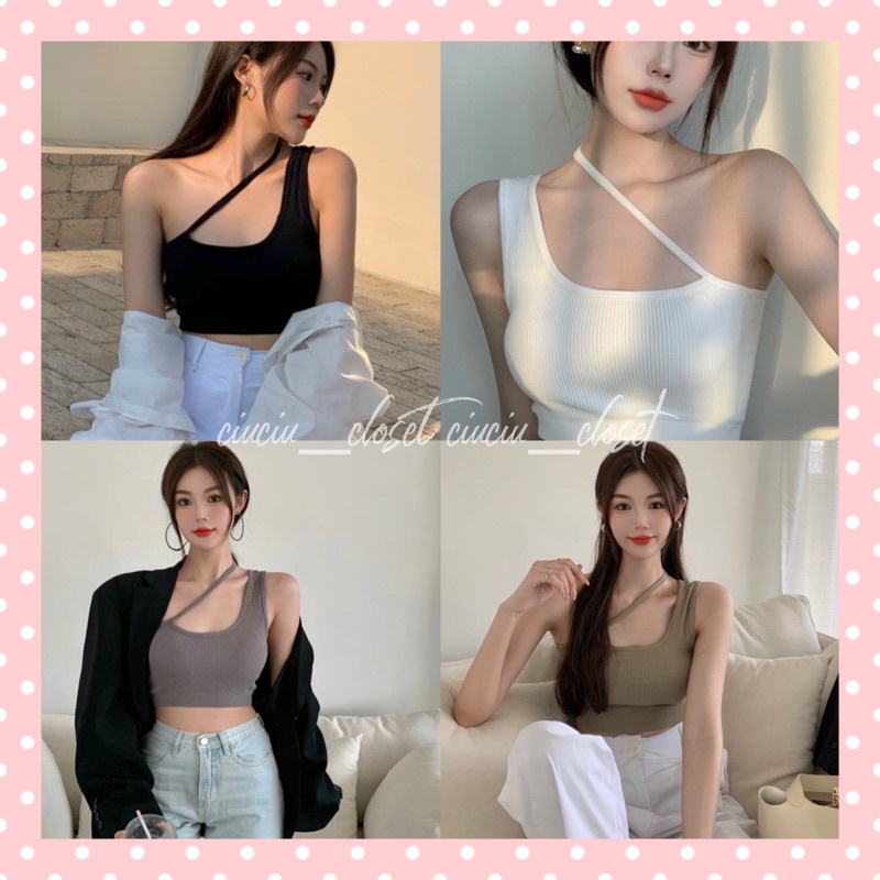 Áo Bra Nữ Cách Điệu Dây Chéo 4 Màu Hàng Chuẩn Ảnh