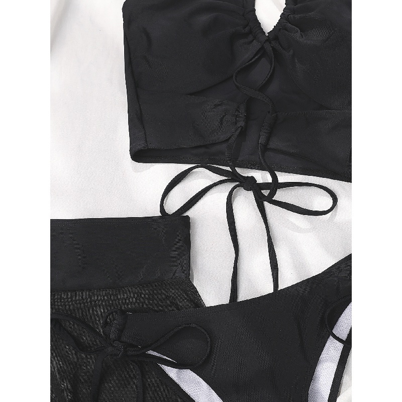 Bộ bikini phối lưới màu đen có mút nâng ngực PX106
 | BigBuy360 - bigbuy360.vn