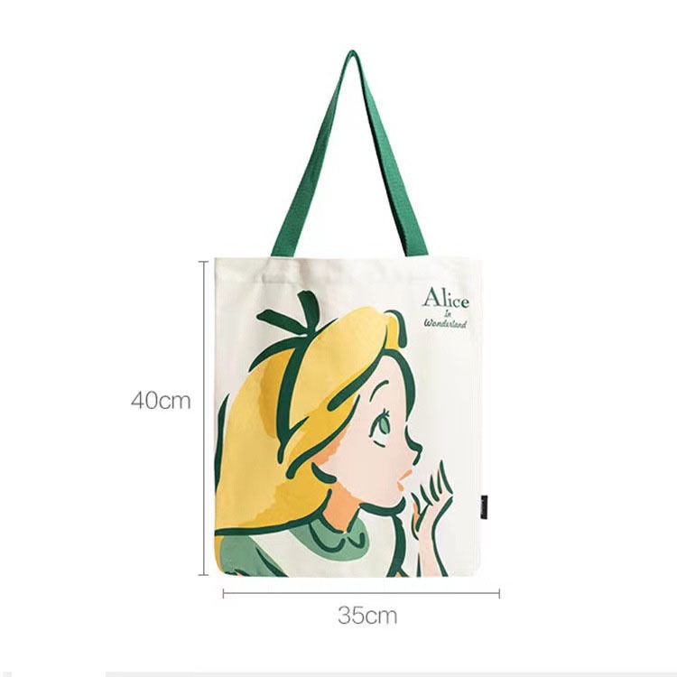 1 Ba Lô Vải canvas In Hình Hoạt Hình Đáng Yêu