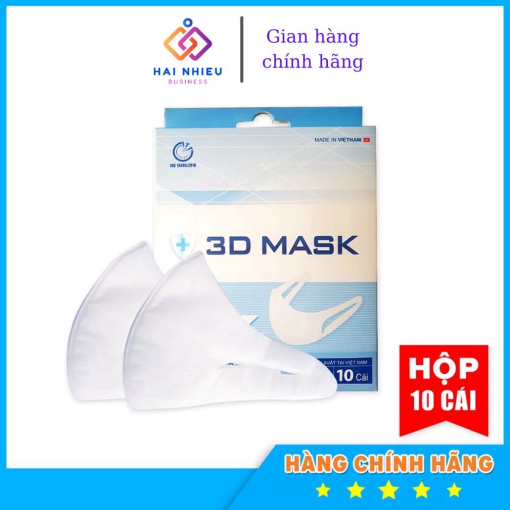 Khẩu trang 3D MASK, khẩu trang diệt khuẩn ,chống bụi cao cấp hộp 10 cái 3D MASK