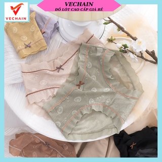 Quần lót nữ ren lưới lụa lạnh cao cấp đính nơ phối viền ren co giãn - bl06