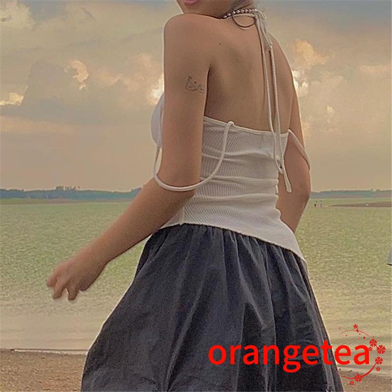Áo không tay màu sắc trơn thoáng khí dành cho nữ