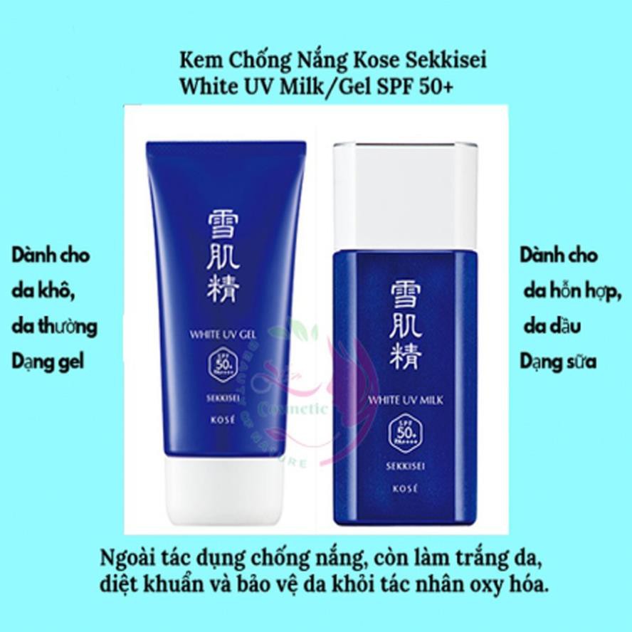 Kem chống nắng Kose Sekkisei White UV Milk SPF50+/PA++++