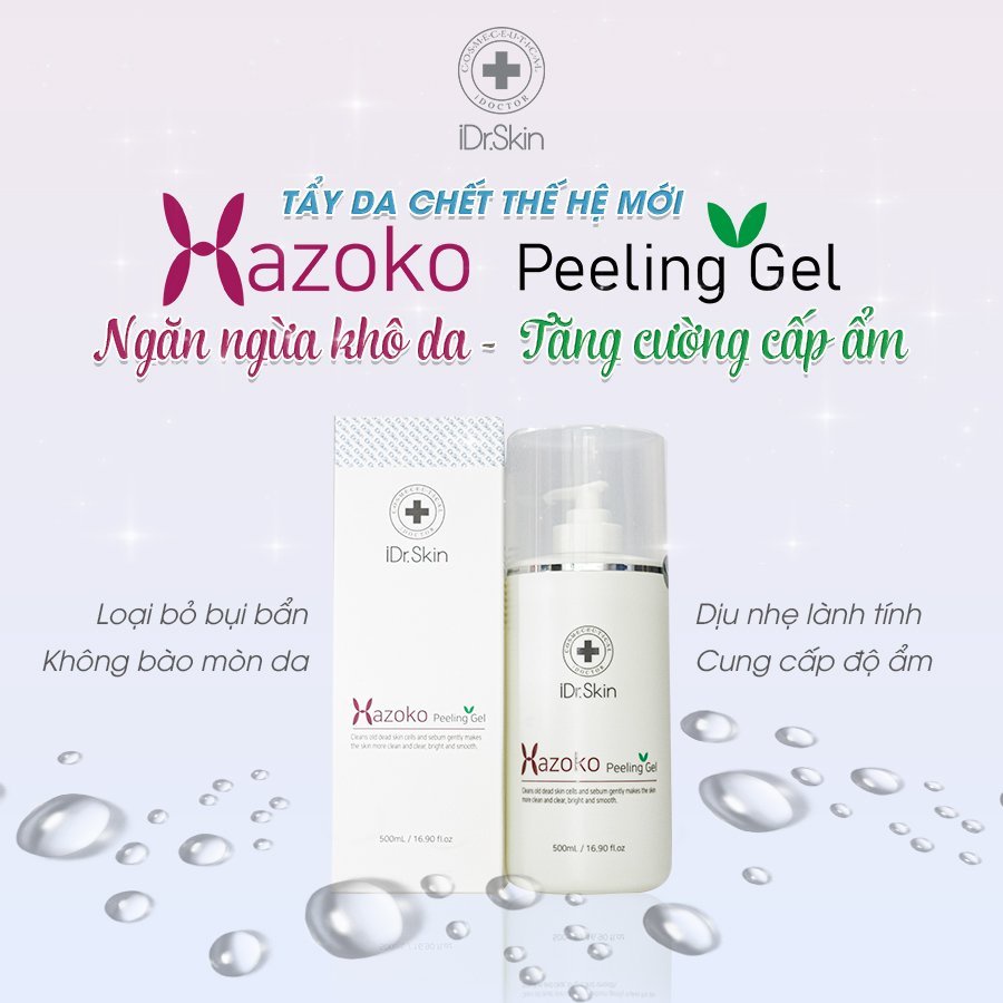 Hazoko Peeling Gel Tẩy Da Chết Mặt Dạng Gel - Chai  500ml - Phù Hợp Da Khô, Thâm Sạm - iDr.Skin Official