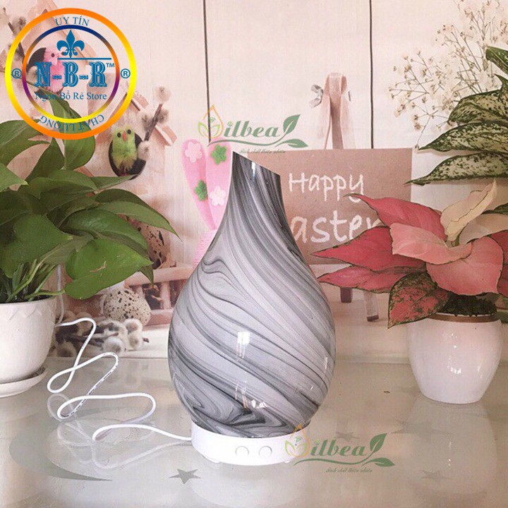 [Free Ship] Máy Khuếch Tán Tinh Dầu Thủy Tinh Vân Đá AROMA,Máy Phun Sương Tạo Ẩm 3D,Nhập Khẩu Chính Hãng Bởi NBR STORE