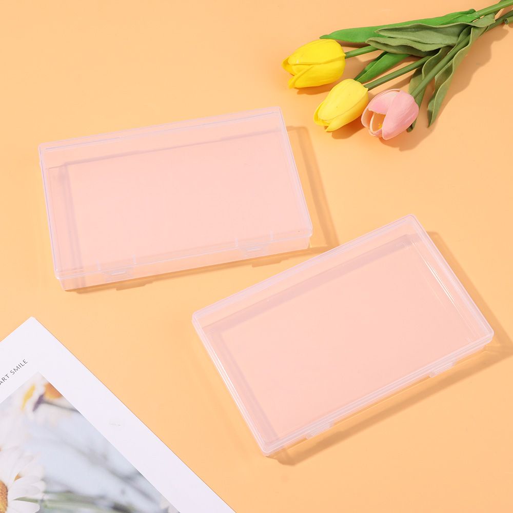 Hộp đựng thuốc/ trang sức bằng nhựa hình vuông màu trong suốt/ đen có nhiều kích cỡ khác nhau