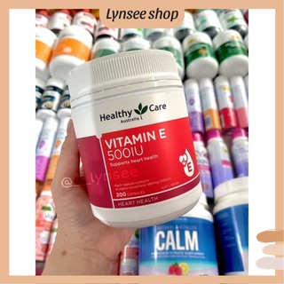 Viên Uống Bổ Sung Vitamin E Healthy Care 500IU, Chống Oxy Hóa, Hỗ Trợ Tái Tạo Da (200v) - Lynsee Shop