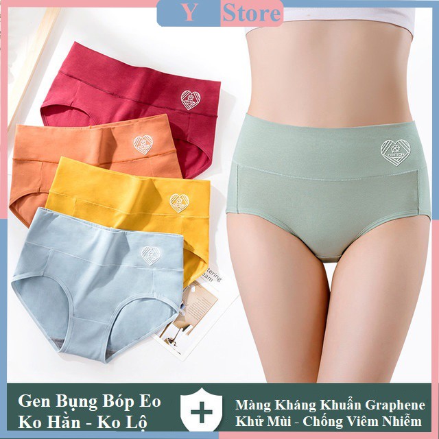 [Mã 12FASHIONSALE1 giảm 10K đơn 50K]  Quần Lót Cotton Gen Bụng Bóp Eo Màng Kháng Khuẩn Cao Cấp CC02 | BigBuy360 - bigbuy360.vn