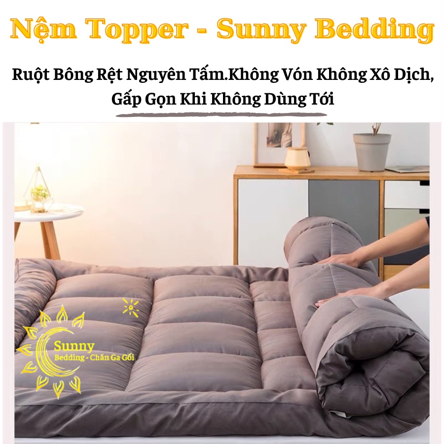 Topper Nệm - Tấm Làm Mềm Nệm Đa Năng Loại Cao Cấp Dày 6-8cm