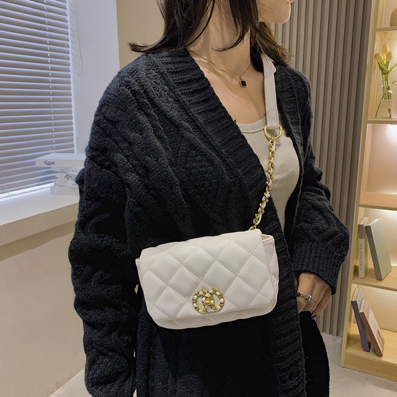 Túi Xách Mini Đeo Chéo Dây Kim Loại Thời Trang Cho Nữ